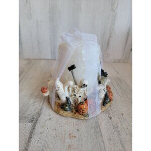 Vintage rustic pillar ghost candle Halloween prop home decor‎